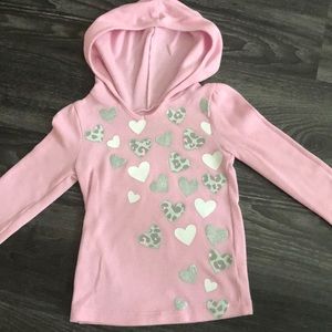 Pink hoodie with heart design